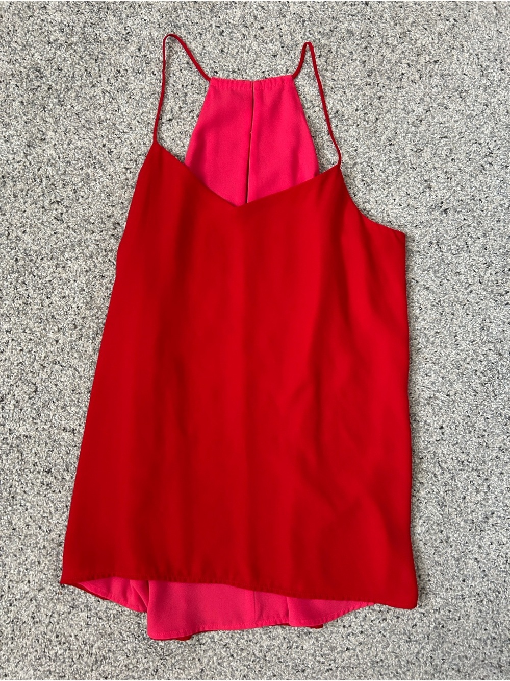 Express Red & Pink Reversible Halter Cami